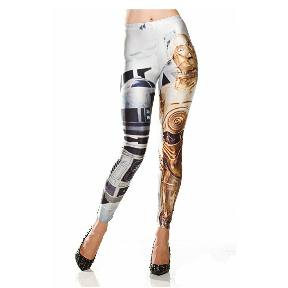Women Girls Digital Print techno leggings XS